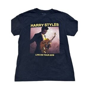 Harry Styles Band Graphic Tee 2018 Men Size Medium Black Swift Tour